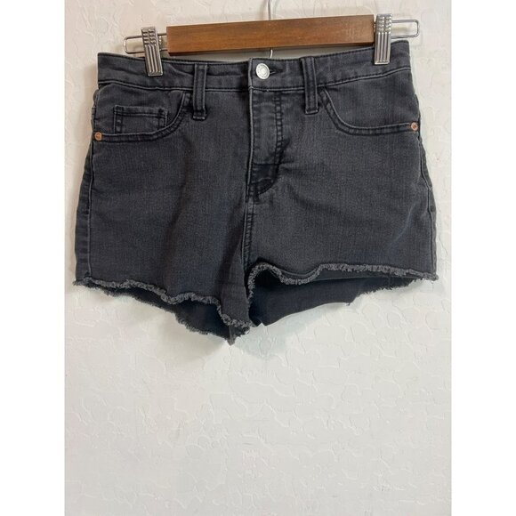 Wild Fable Sz 6 High Waisted Black Jean Shorts - Picture 2 of 6